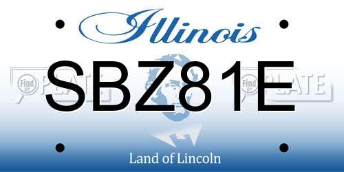 SBZ81E Illinois License Plate