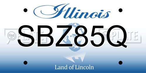 SBZ85Q Illinois License Plate