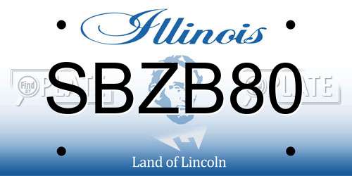 SBZB80 Illinois License Plate