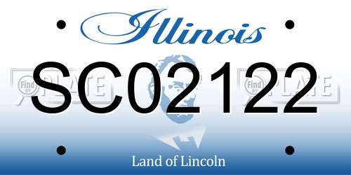 SC02122 Illinois License Plate