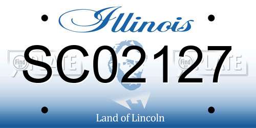 SC02127 Illinois License Plate