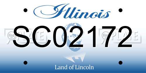 SC02172 Illinois License Plate