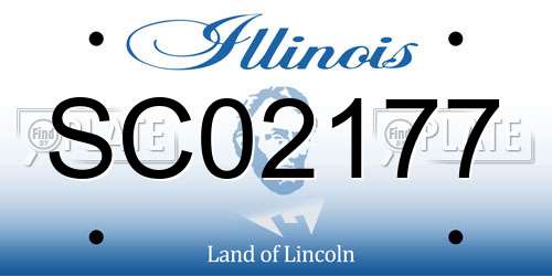 SC02177 Illinois License Plate