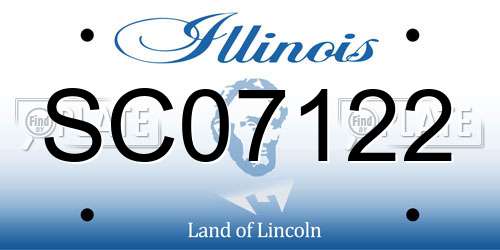 SC07122 Illinois License Plate