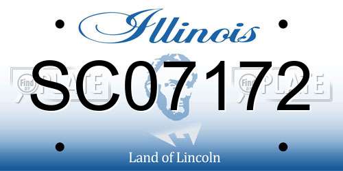 SC07172 Illinois License Plate