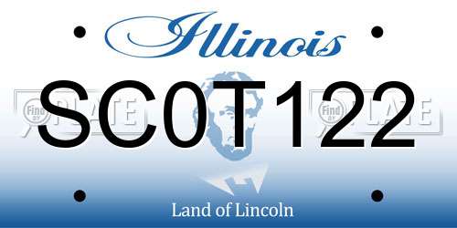 SC0T122 Illinois License Plate