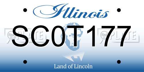 SC0T177 Illinois License Plate