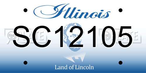 SC12105 Illinois License Plate