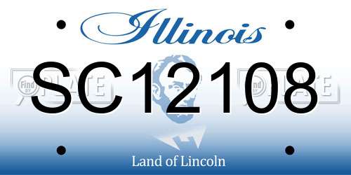 SC12108 Illinois License Plate