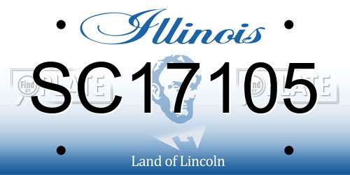 SC17105 Illinois License Plate