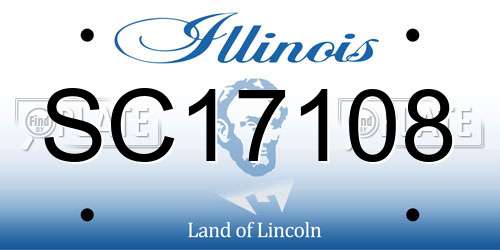 SC17108 Illinois License Plate