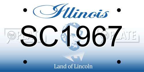 SC1967 Illinois License Plate