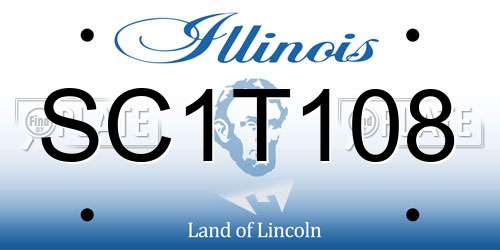 SC1T108 Illinois License Plate