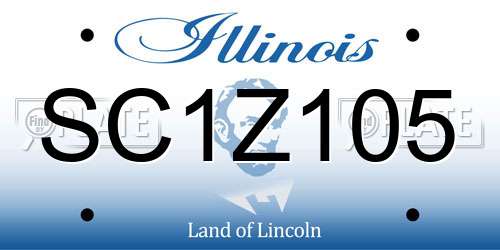 SC1Z105 Illinois License Plate