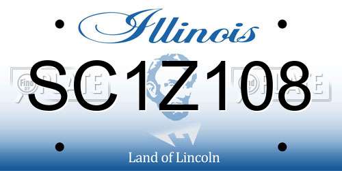 SC1Z108 Illinois License Plate