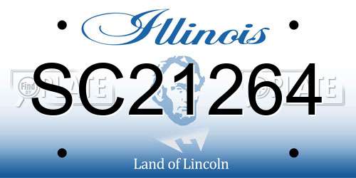 SC21264 Illinois License Plate