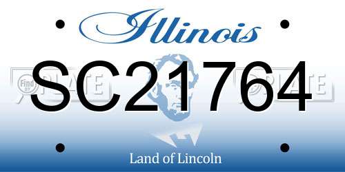 SC21764 Illinois License Plate