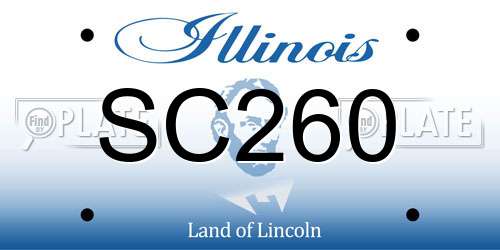SC260 Illinois License Plate