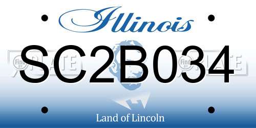 SC2B034 Illinois License Plate