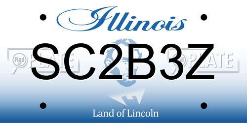 SC2B3Z Illinois License Plate