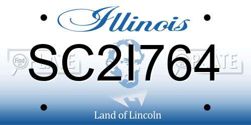 SC2I764 Illinois License Plate