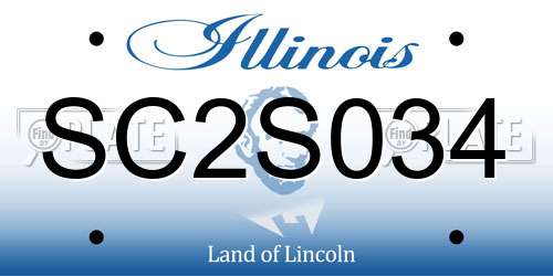 SC2S034 Illinois License Plate