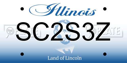 SC2S3Z Illinois License Plate