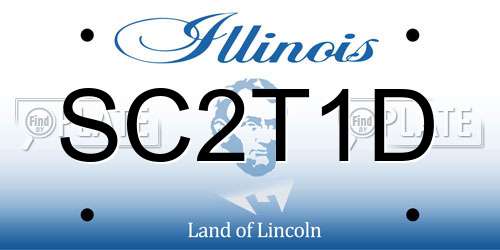 SC2T1D Illinois License Plate
