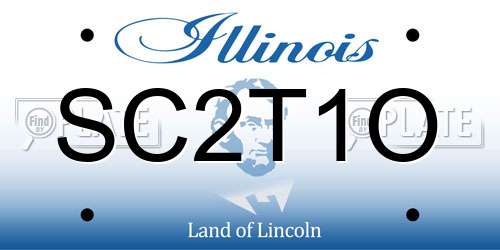 SC2T1O Illinois License Plate