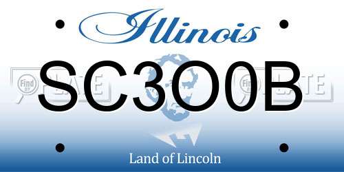 SC3O0B Illinois License Plate