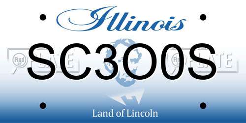 SC3O0S Illinois License Plate