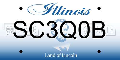 SC3Q0B Illinois License Plate