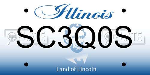 SC3Q0S Illinois License Plate