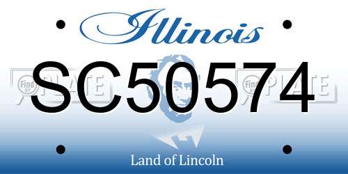 SC50574 Illinois License Plate