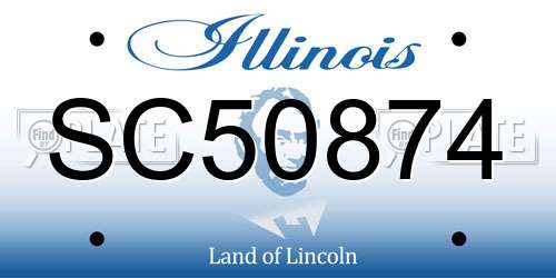 SC50874 Illinois License Plate