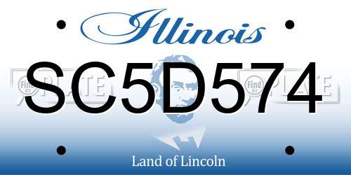 SC5D574 Illinois License Plate