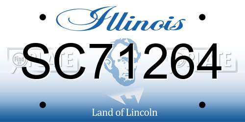 SC71264 Illinois License Plate