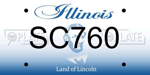 SC760 Illinois License Plate