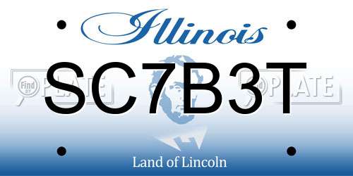 SC7B3T Illinois License Plate