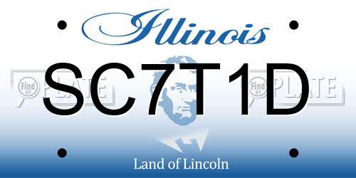 SC7T1D Illinois License Plate
