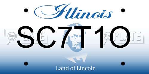 SC7T1O Illinois License Plate
