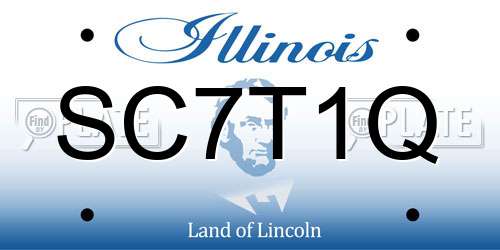 SC7T1Q Illinois License Plate