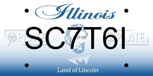 SC7T6I Illinois License Plate