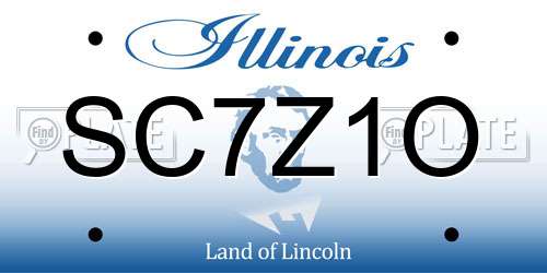 SC7Z1O Illinois License Plate