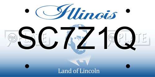 SC7Z1Q Illinois License Plate