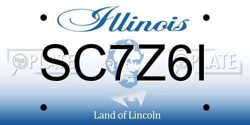 SC7Z6I Illinois License Plate