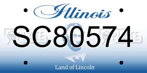 SC80574 Illinois License Plate