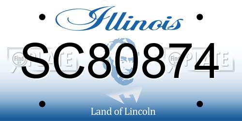 SC80874 Illinois License Plate