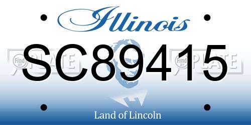 SC89415 Illinois License Plate