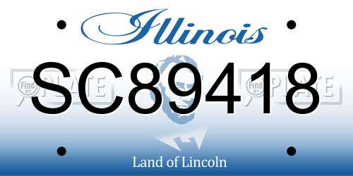 SC89418 Illinois License Plate
